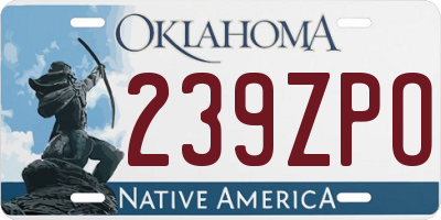 OK license plate 239ZPO