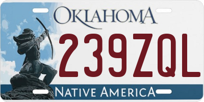 OK license plate 239ZQL