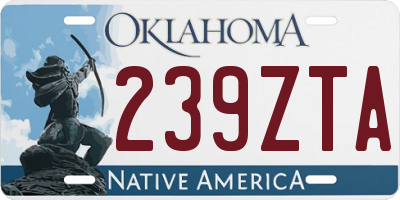 OK license plate 239ZTA