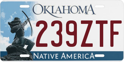 OK license plate 239ZTF