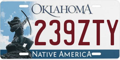 OK license plate 239ZTY