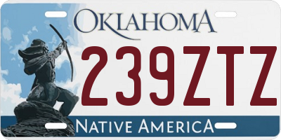 OK license plate 239ZTZ