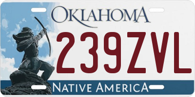 OK license plate 239ZVL