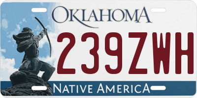 OK license plate 239ZWH