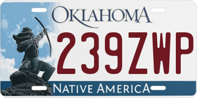 OK license plate 239ZWP