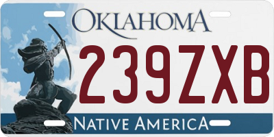 OK license plate 239ZXB