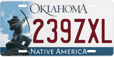 OK license plate 239ZXL
