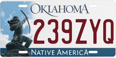 OK license plate 239ZYQ