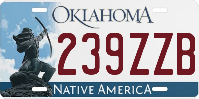 OK license plate 239ZZB