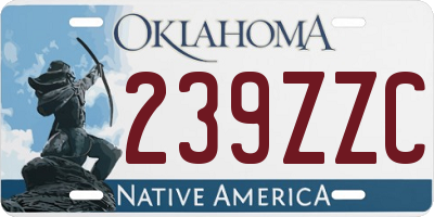 OK license plate 239ZZC