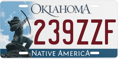 OK license plate 239ZZF