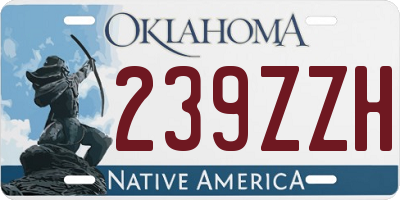 OK license plate 239ZZH