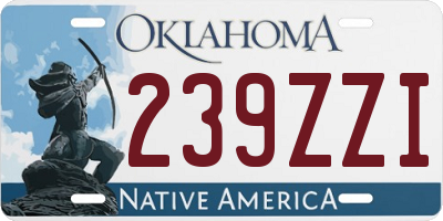 OK license plate 239ZZI