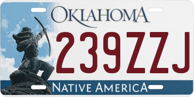 OK license plate 239ZZJ