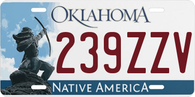 OK license plate 239ZZV