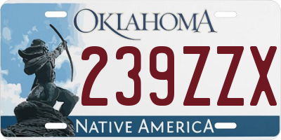 OK license plate 239ZZX