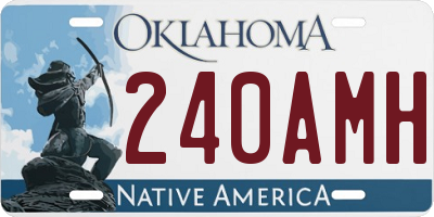 OK license plate 240AMH