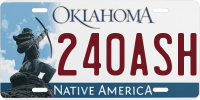 OK license plate 240ASH