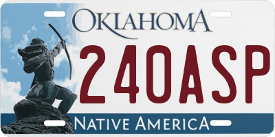 OK license plate 240ASP