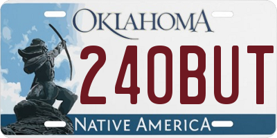 OK license plate 240BUT