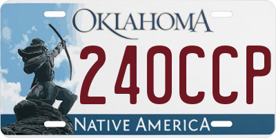OK license plate 240CCP