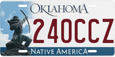 OK license plate 240CCZ