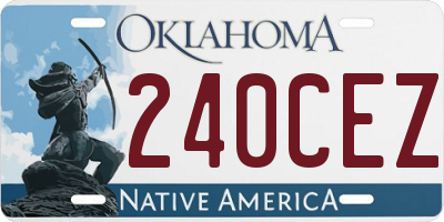 OK license plate 240CEZ