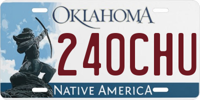 OK license plate 240CHU