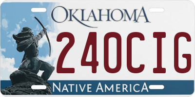 OK license plate 240CIG