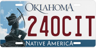 OK license plate 240CIT