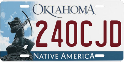 OK license plate 240CJD
