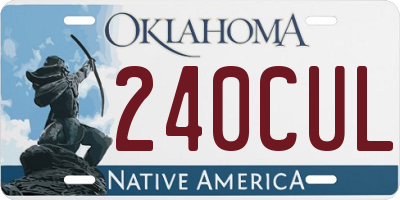 OK license plate 240CUL