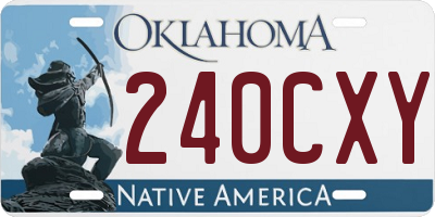 OK license plate 240CXY