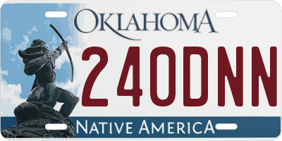 OK license plate 240DNN