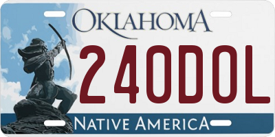 OK license plate 240DOL