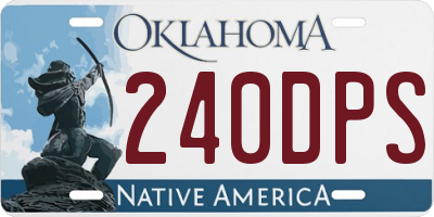 OK license plate 240DPS