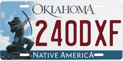 OK license plate 240DXF