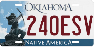 OK license plate 240ESV