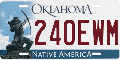 OK license plate 240EWM