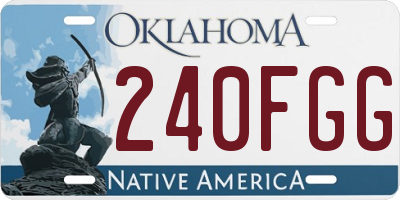 OK license plate 240FGG