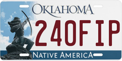 OK license plate 240FIP