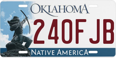 OK license plate 240FJB