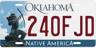 OK license plate 240FJD