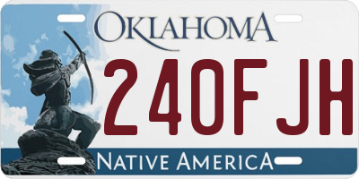 OK license plate 240FJH