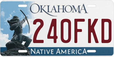 OK license plate 240FKD