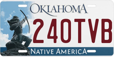 OK license plate 240TVB