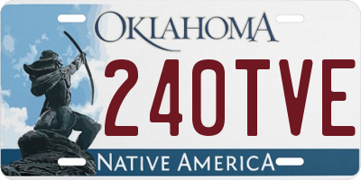 OK license plate 240TVE