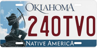 OK license plate 240TVO