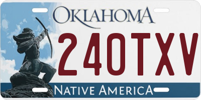 OK license plate 240TXV