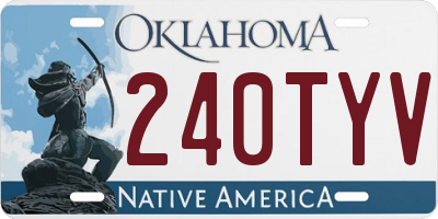 OK license plate 240TYV